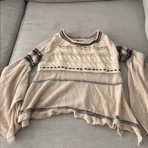 Free people bell sleeve sweater